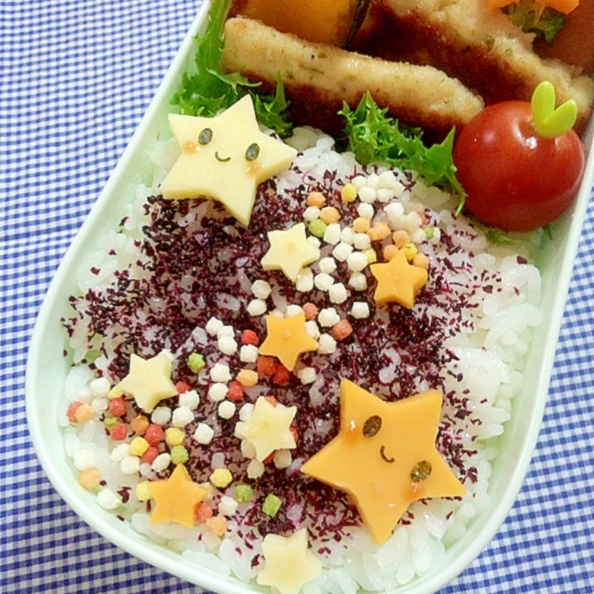 簡単キャラ弁 七夕 ミルキーウェイのお弁当 レシピ 作り方 By Cherry05 楽天レシピ